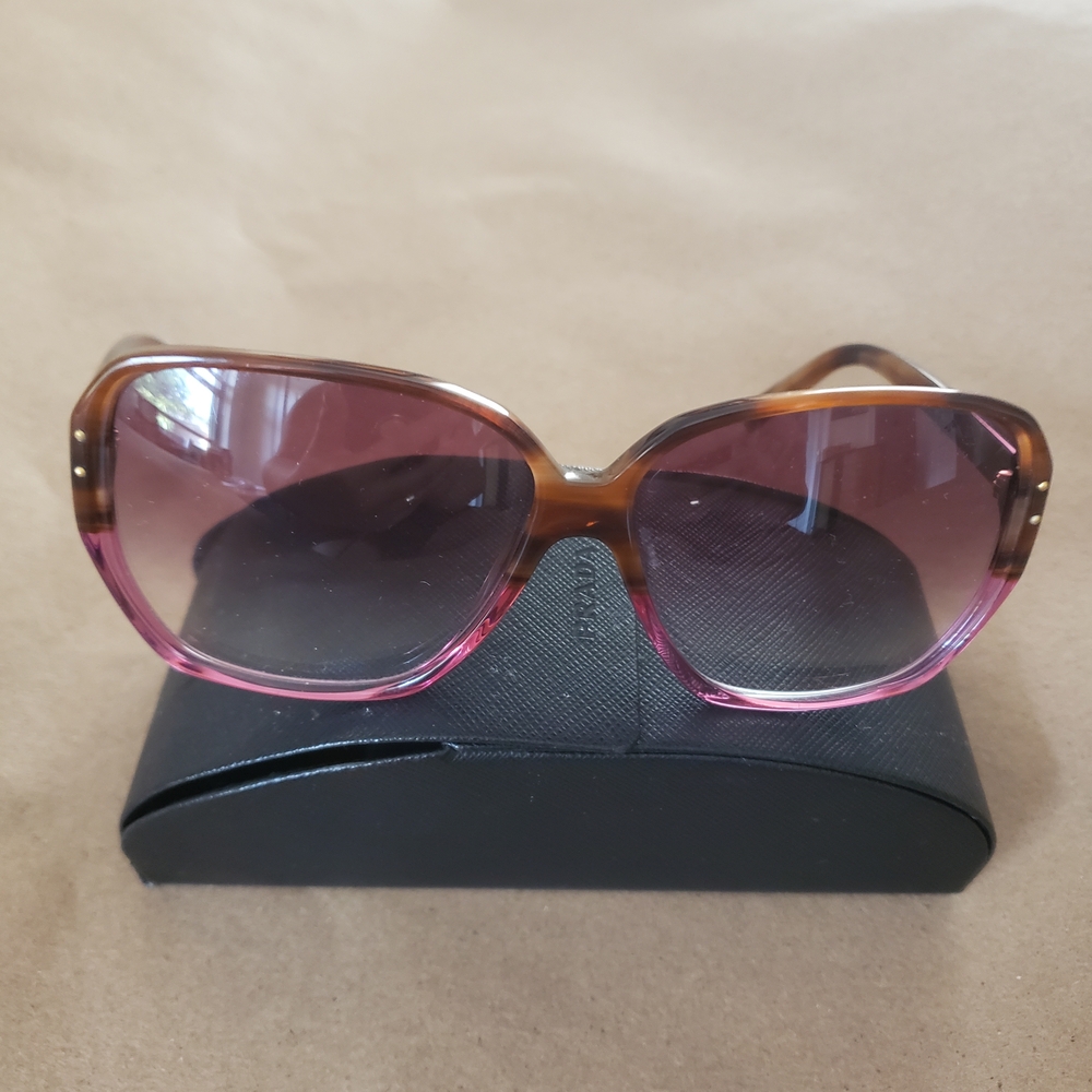 Prada Dual-Tone Sunglasses in Brown and Pink - Picture 6 of 12